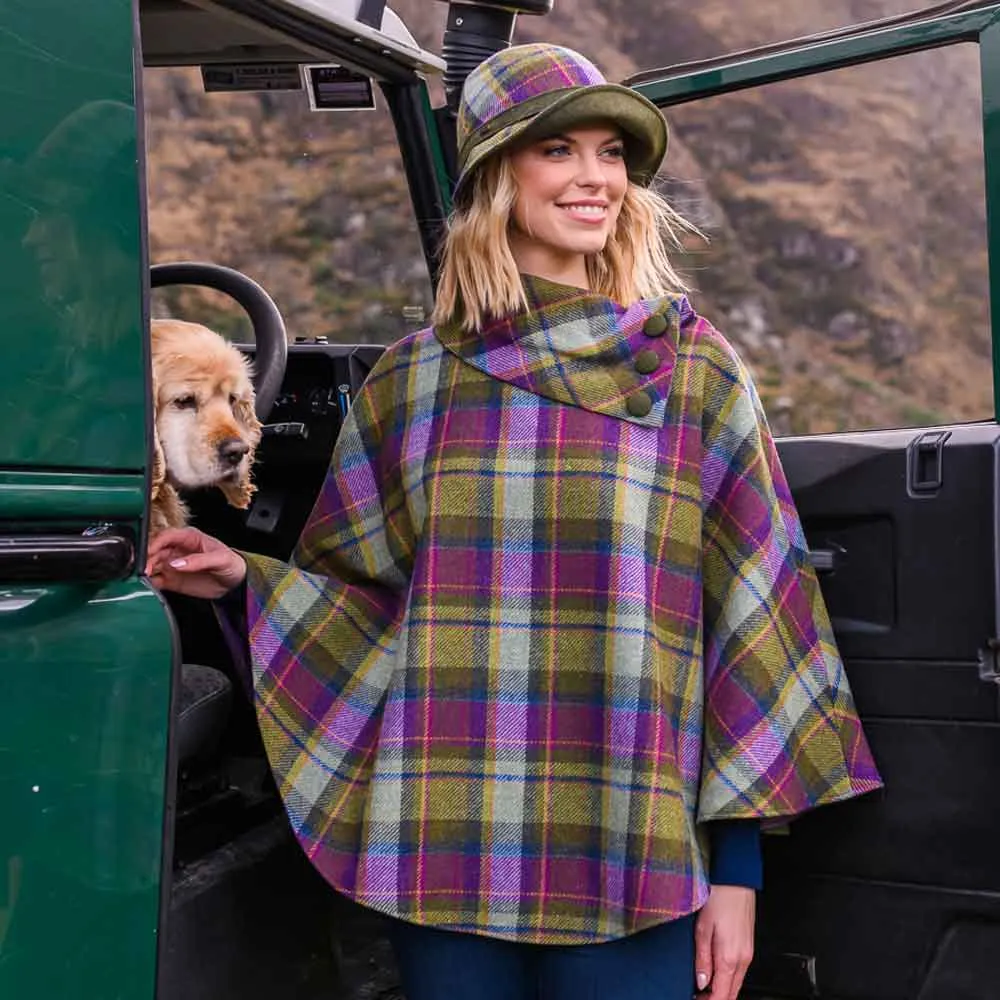 Poncho, Purple Plaid