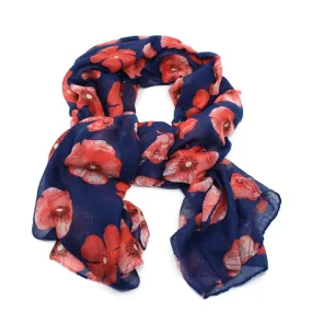 Poppy Scarf - Navy