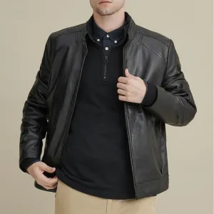 Purchase Best 100%High Quality Stylish Fashion Men's Moto Biker Leather Jacket