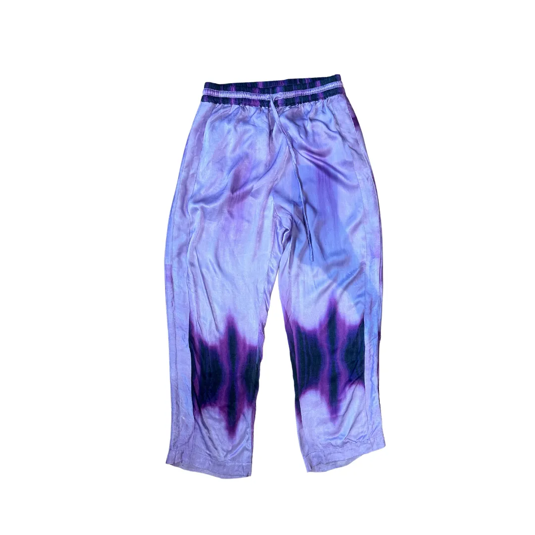 Purple Bleed Silky Pants