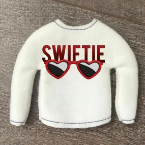 Red Heart Glasses Sw1ftie sweater for 12" doll