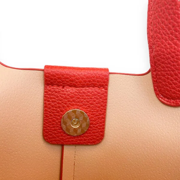 Red Satchel Bag w/ Scarf