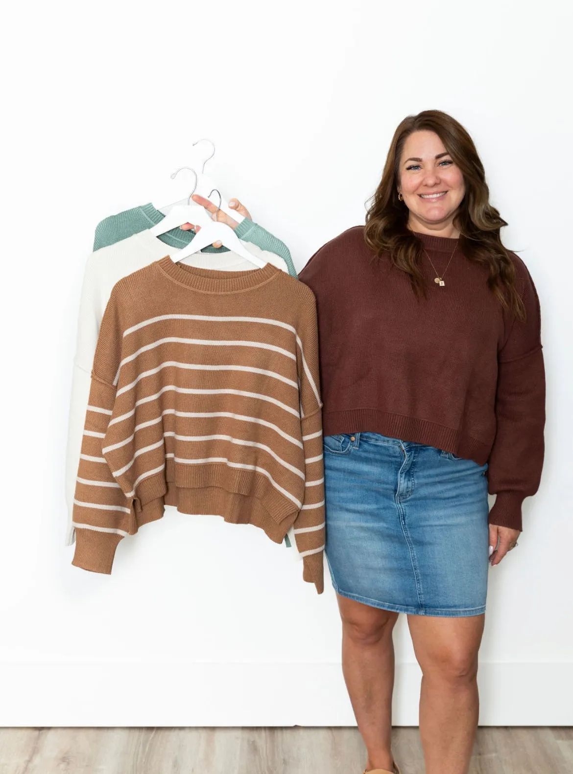 Relaxed Crop Sweater - Oyster
