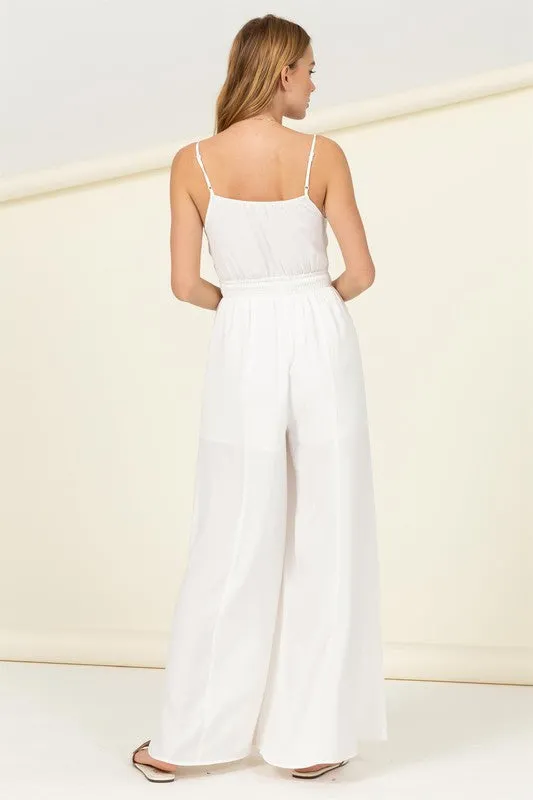 Remember Me Front Sash Cutout Jumpsuit