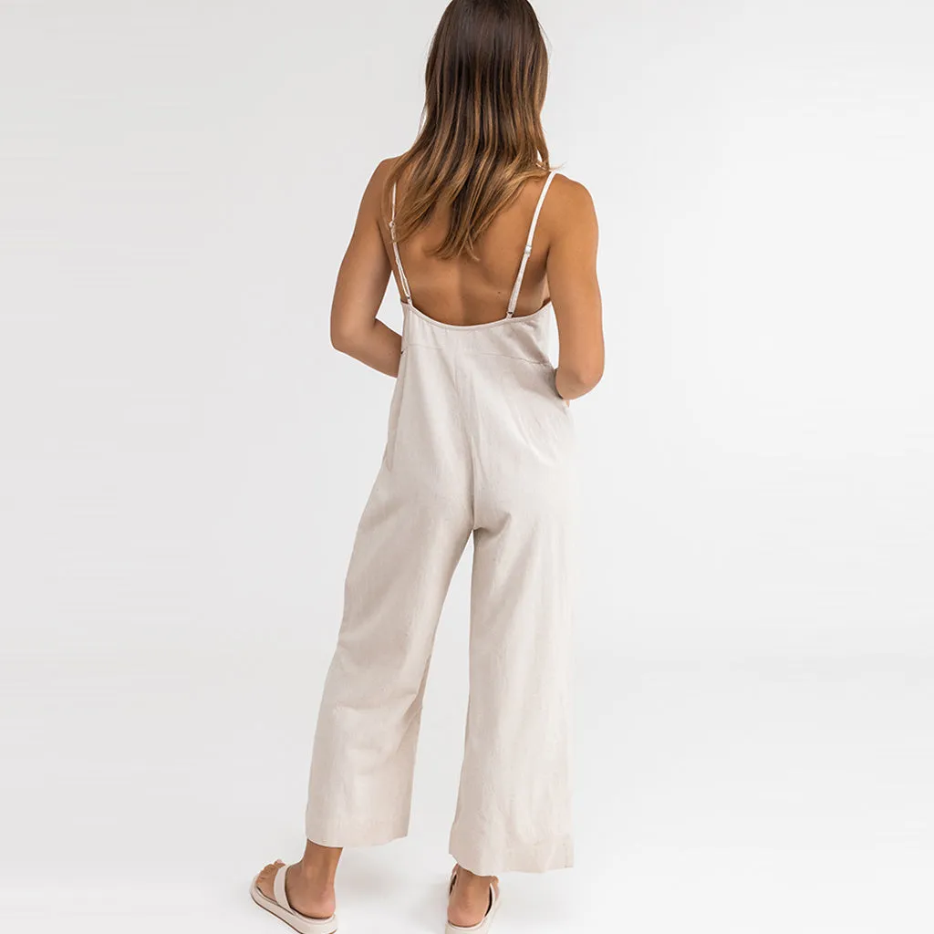 Rhythm Women's Classic Jumpsuit - Oatmeal