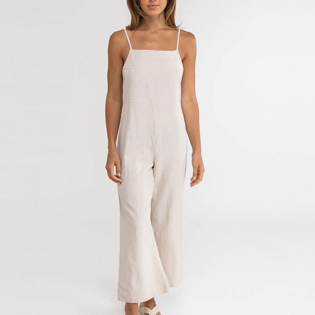 Rhythm Women's Classic Jumpsuit - Oatmeal