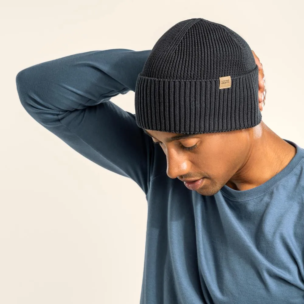 Ribbed Knit Beanie - 100% Organic Cotton