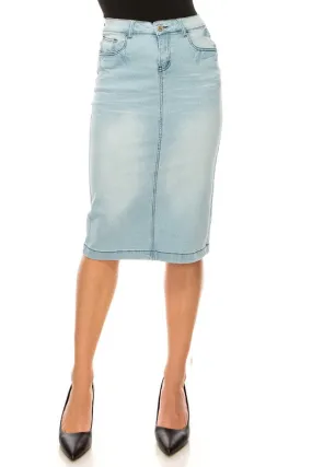 Rosa Light Denim Skirt