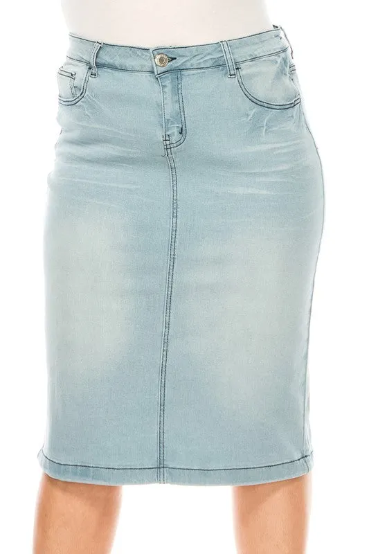 Rosa Light Denim Skirt