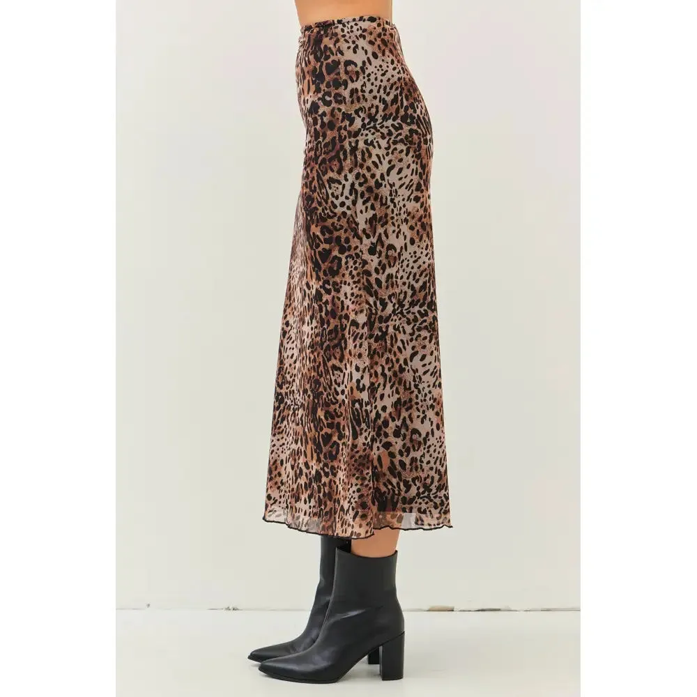 Sabrina Stretchy Leopard Skirt