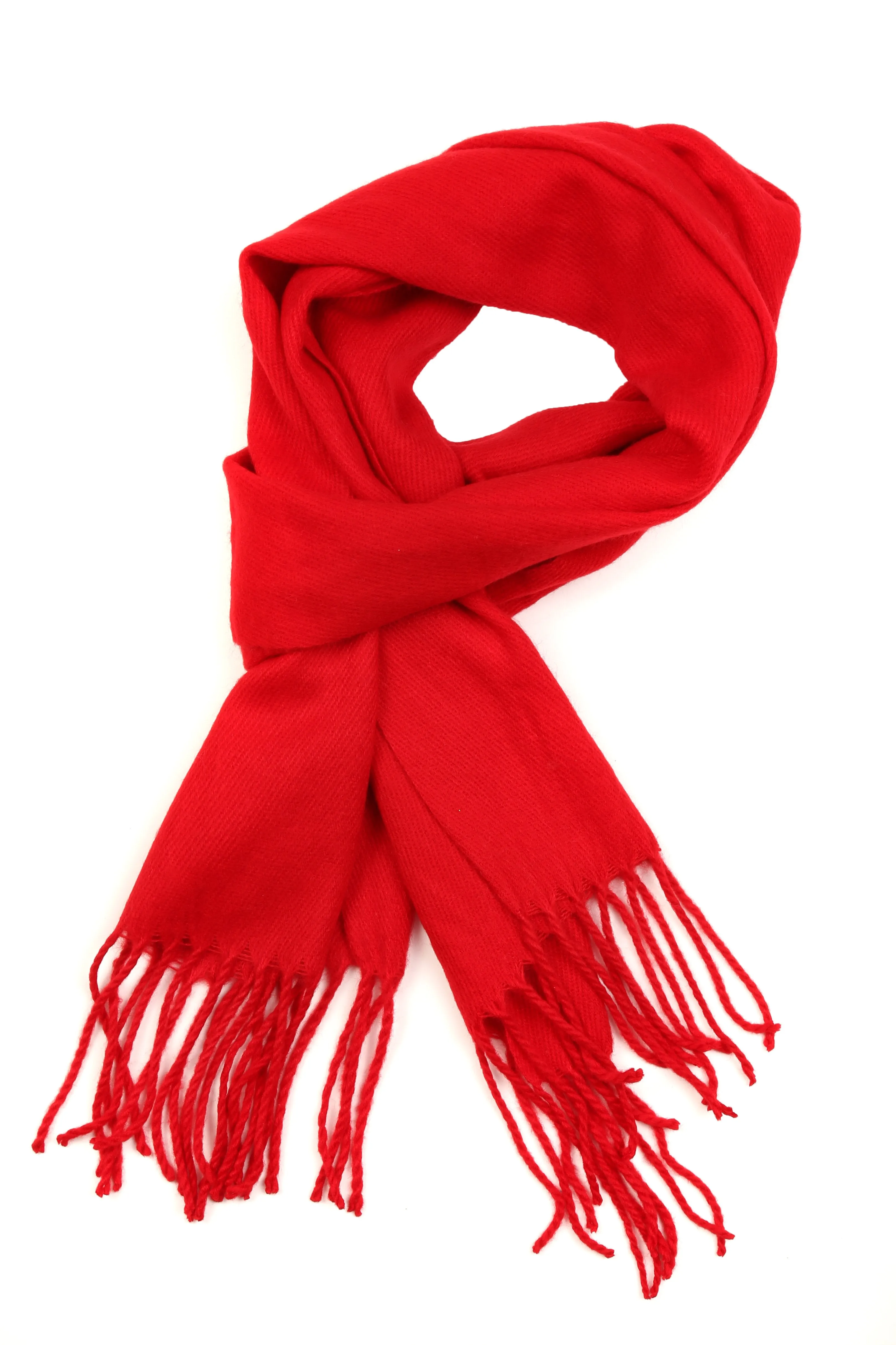 Sakkas Booker Cashmere Feel Solid Colored Unisex Winter Scarf With Fringe