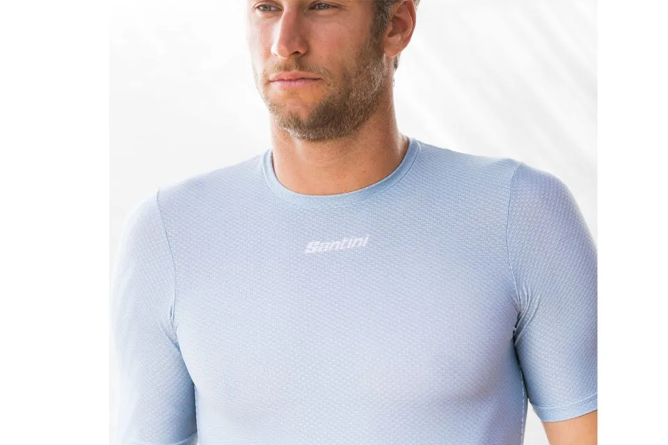 Santini Lieve Short Sleeve Mesh Baselayer Light Blue