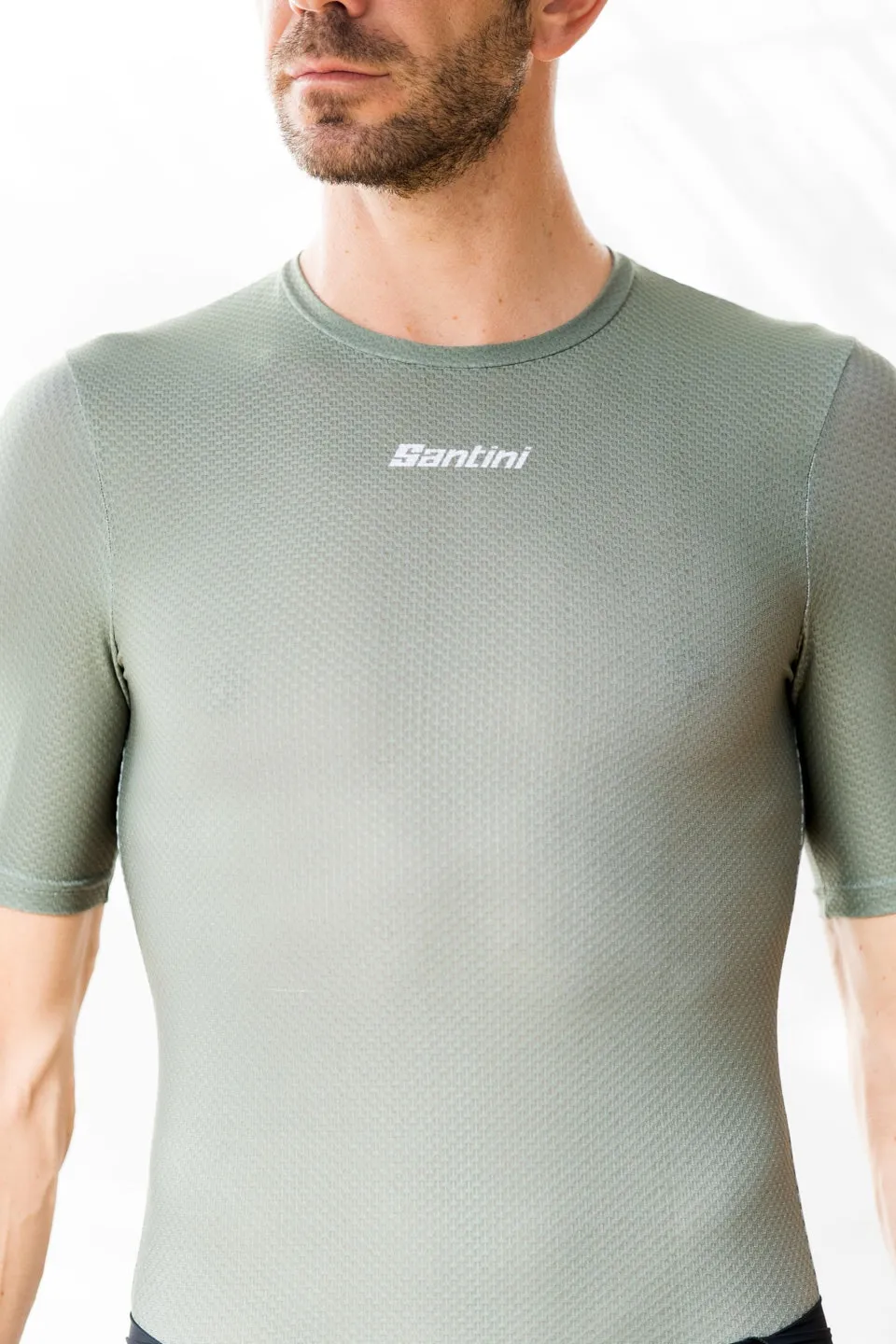 Santini Lieve Short Sleeve Mesh Baselayer Military Green