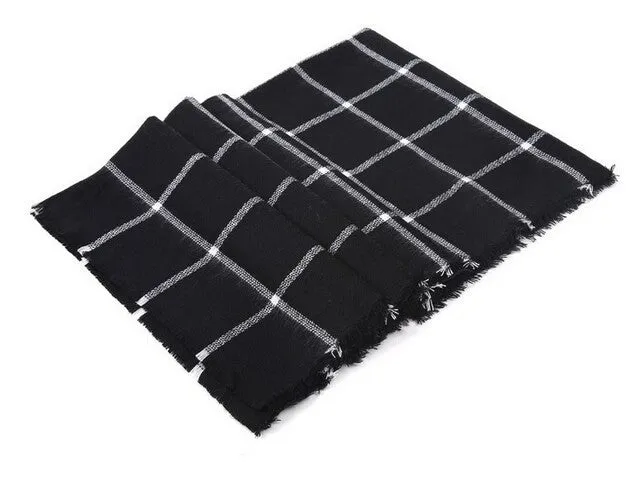 Scarf for Women  plaid bufandas mujer 2016 black warm scarf women winter scarves shawls stoles Blanket Scarf Luxury Brand