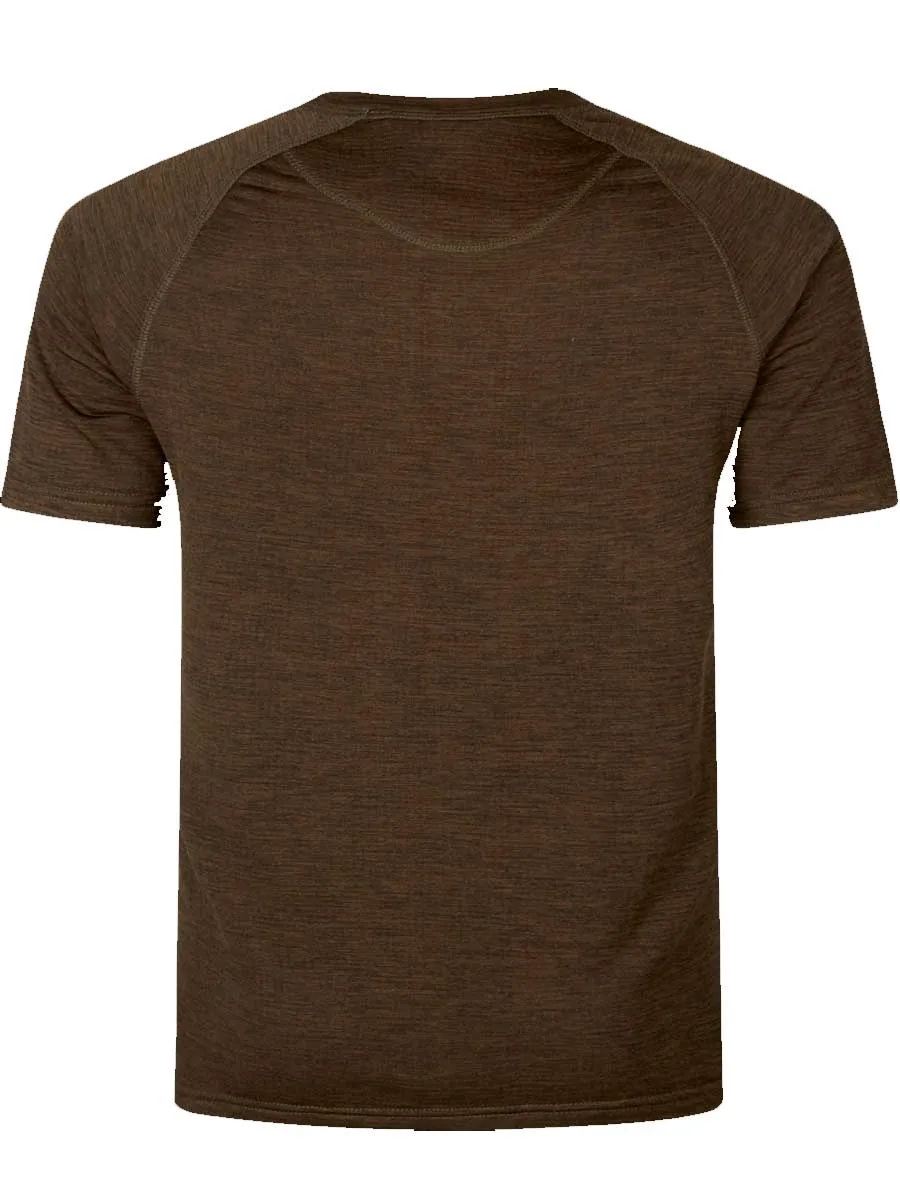 SEELAND Active Short Sleeve T-shirt - Mens - Demitasse Brown