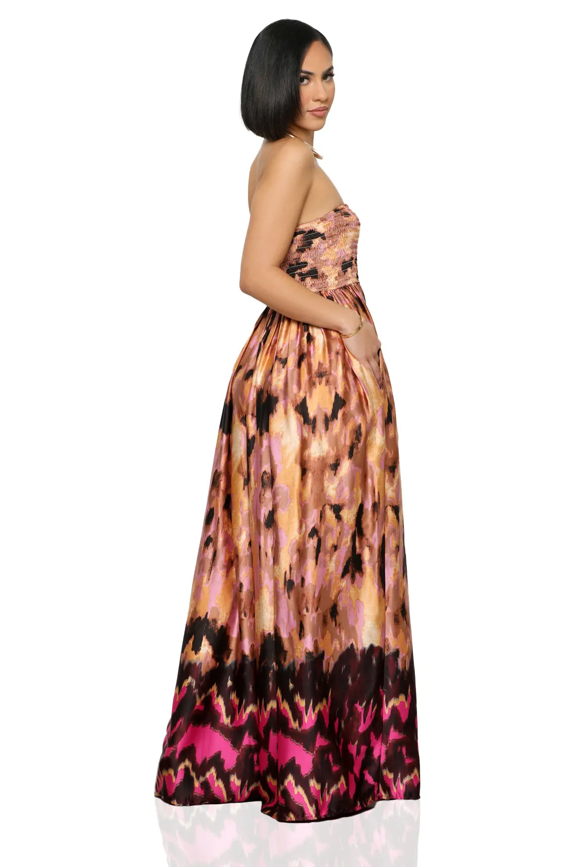 She Flows Wide Leg Jumpsuit (Mauve)-FINAL SALE