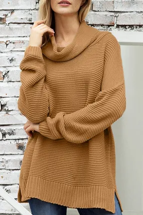 Side Slit Turtleneck Long Sleeve Sweater | Winter Sweater | Sweater Weather