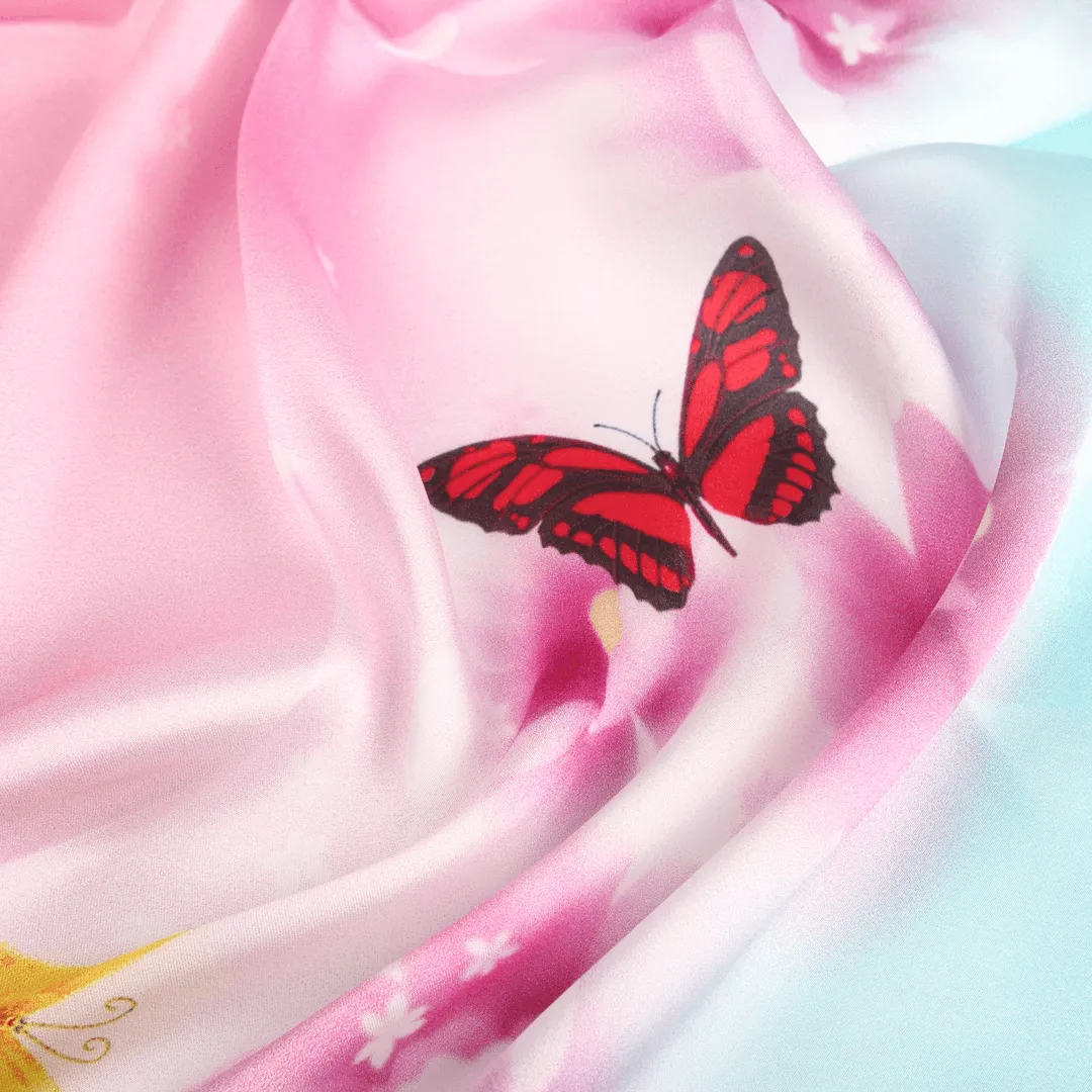 Silk Scarf Collections|Blossom Range|Joy Design|Pink|Long Silk Scarf