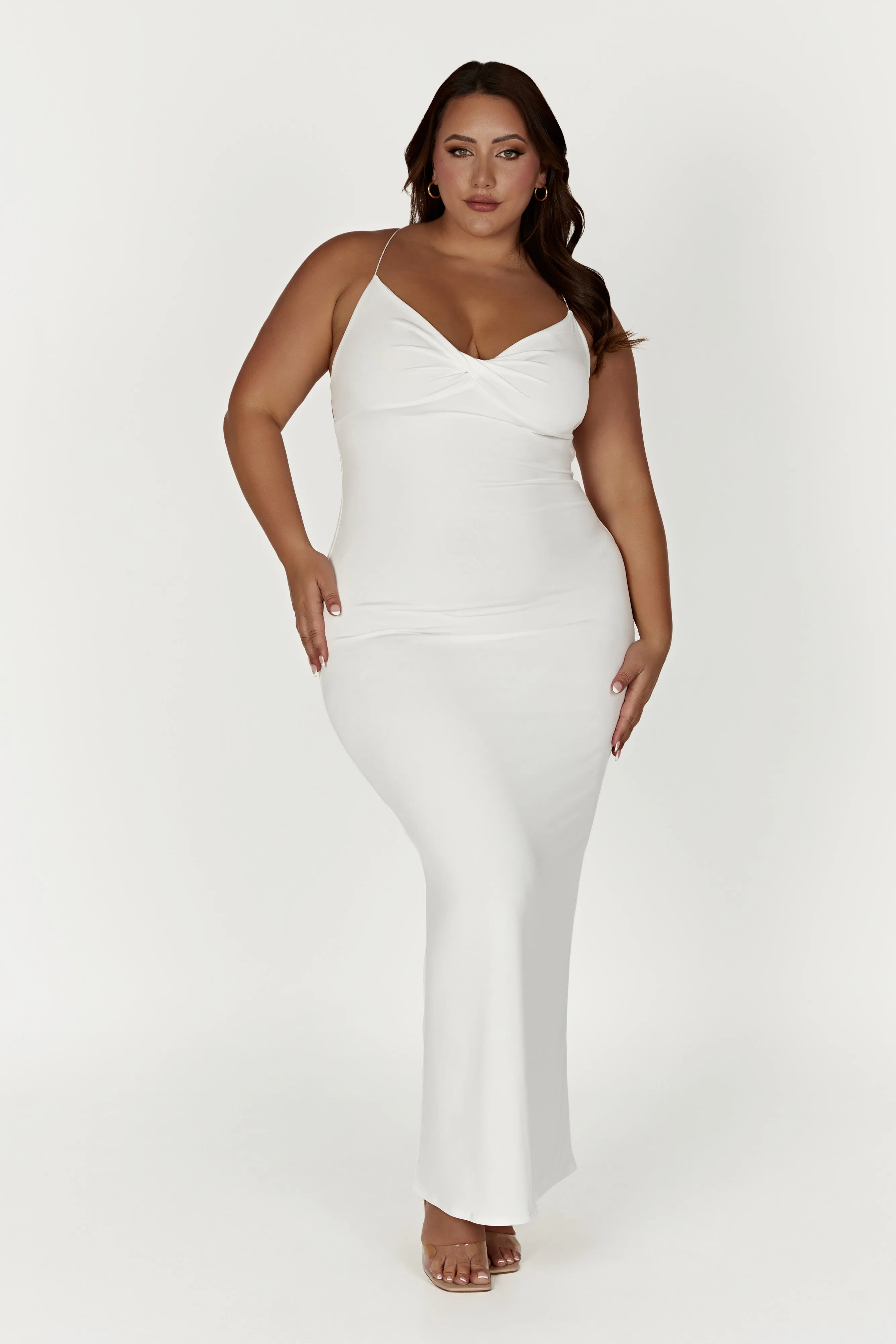 Sinead Twist Maxi Dress - White