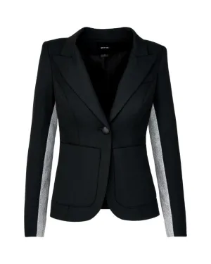 Smythe Patch Pocket Tux Metallic Stripe Blazer