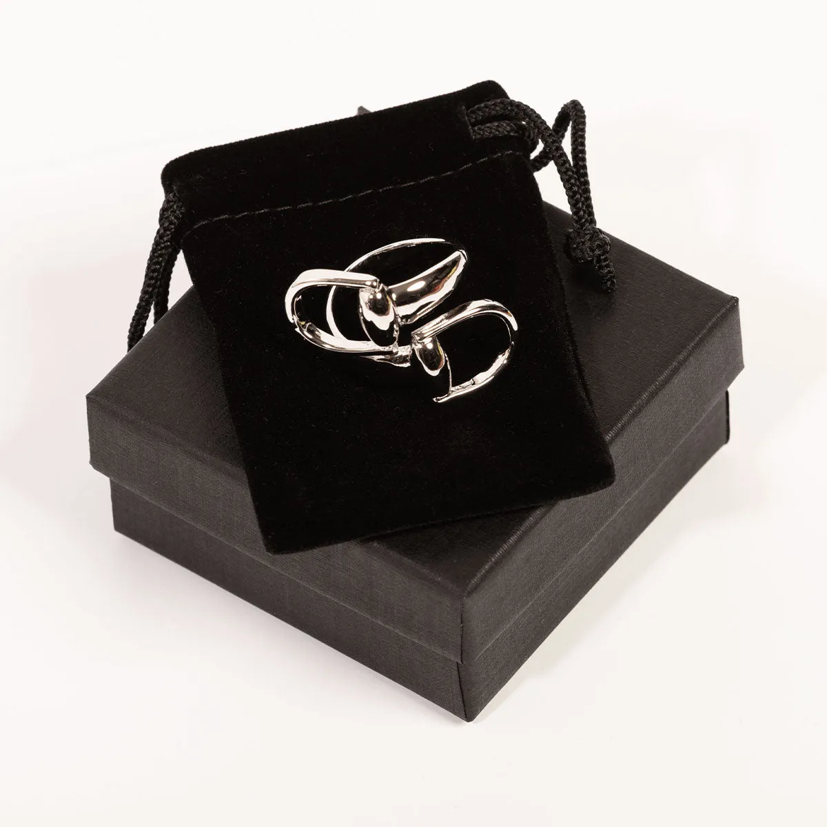 Snaffle Silver Finish Scarf Ring