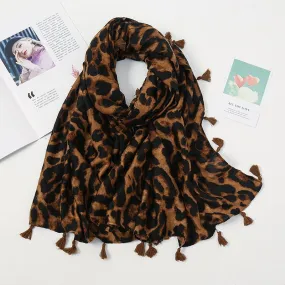 Stylish Leopard Print Scarf Hijab (MH092)