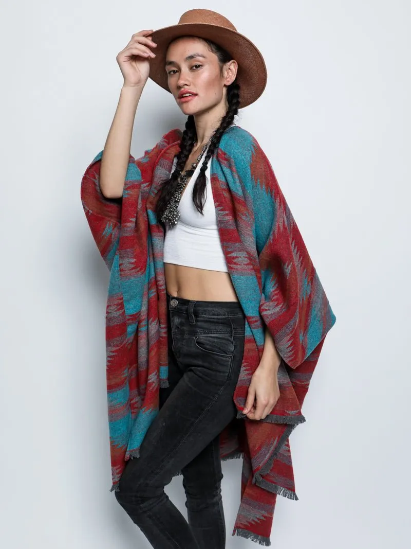 Sunset Fox Poncho