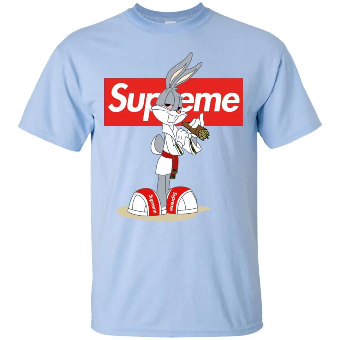 Supreme Rabbit Smoking T-shirt Men Cotton T-Shirt