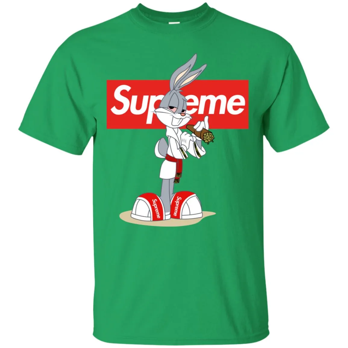 Supreme Rabbit Smoking T-shirt Men Cotton T-Shirt