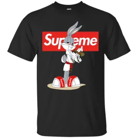 Supreme Rabbit Smoking T-shirt Men Cotton T-Shirt