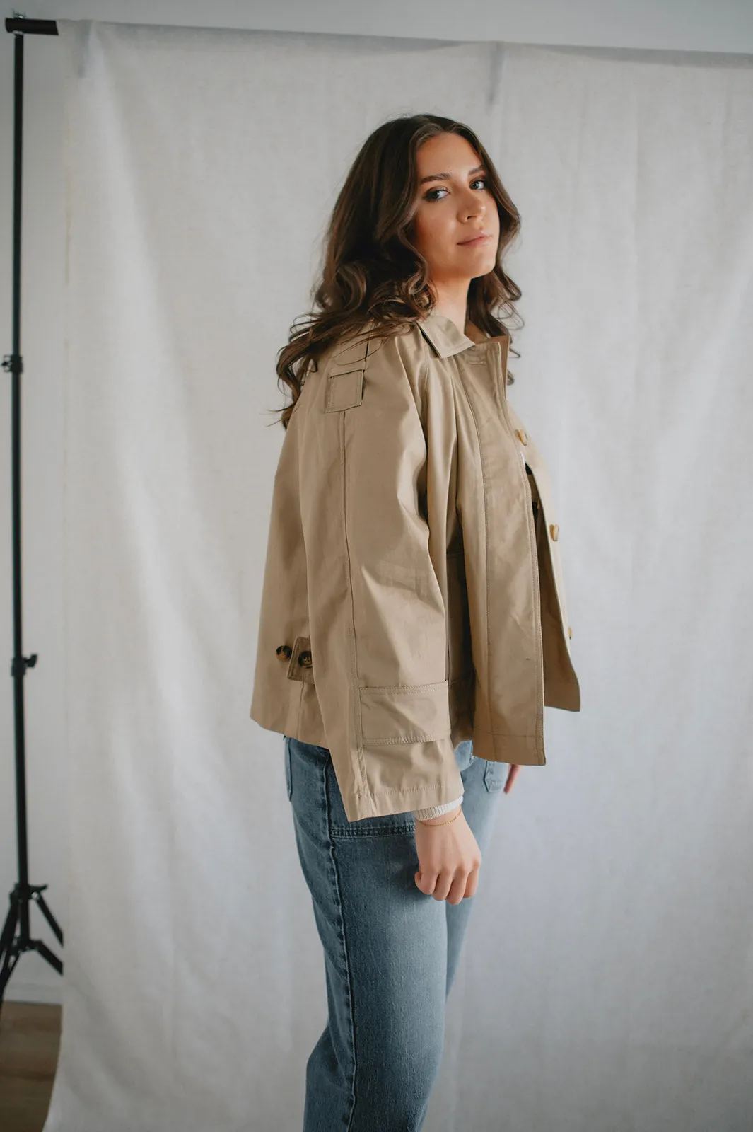 The Short Cotton Trench Coat