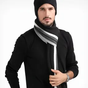 Thick & Wide Retro Scarf for Men - Cold-Resistant, Business Fashion Accessory with Classic Style, Soft Touch, and Warmth for Winter - Perfect for Office, Outdoor, and Daily Wear