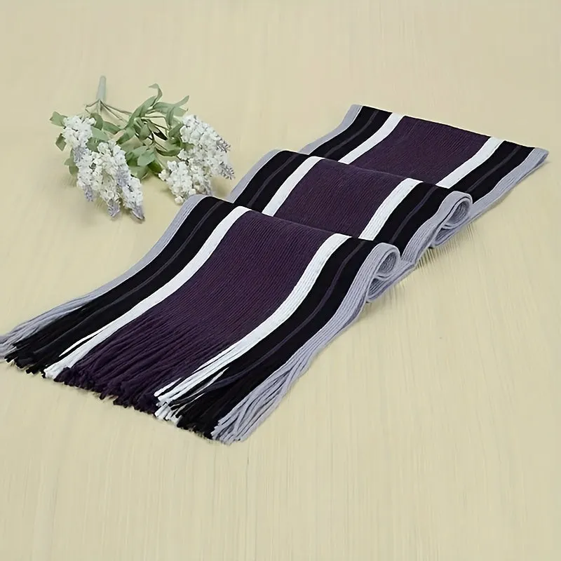 Thick & Wide Retro Scarf for Men - Cold-Resistant, Business Fashion Accessory with Classic Style, Soft Touch, and Warmth for Winter - Perfect for Office, Outdoor, and Daily Wear