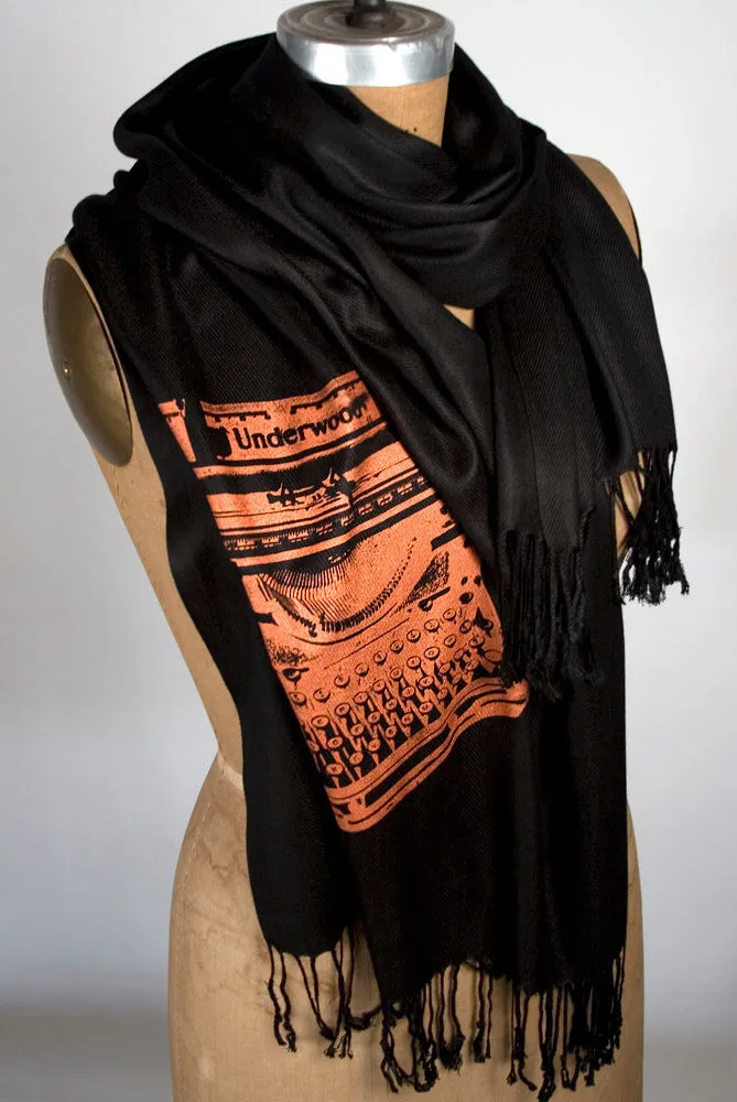 Typewriter Scarf. Underwood pashmina.