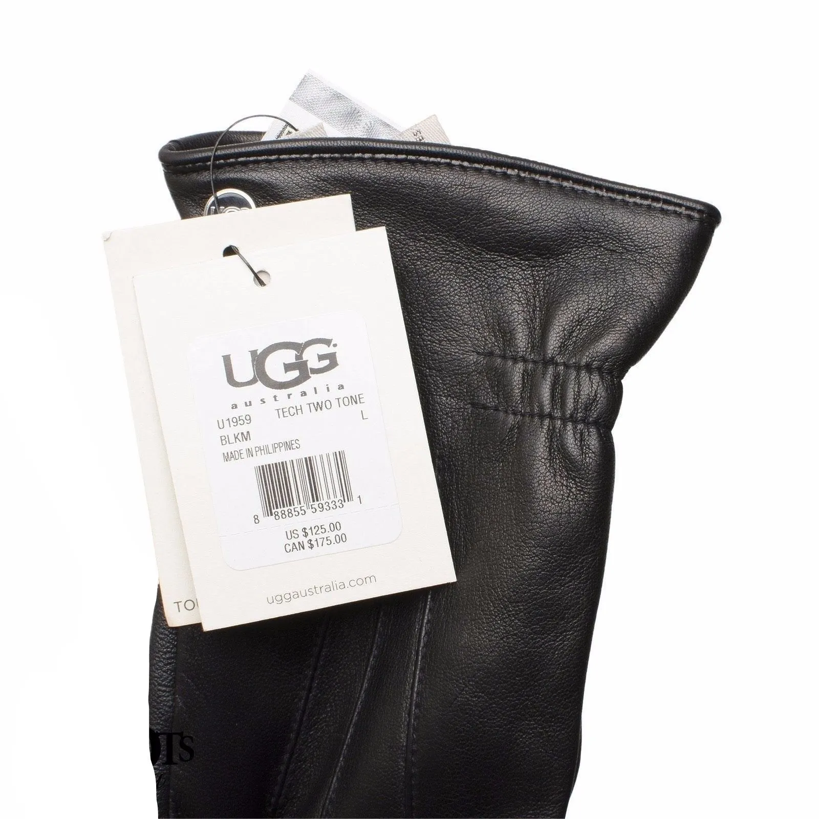 UGG Tech Black / Brown Gloves