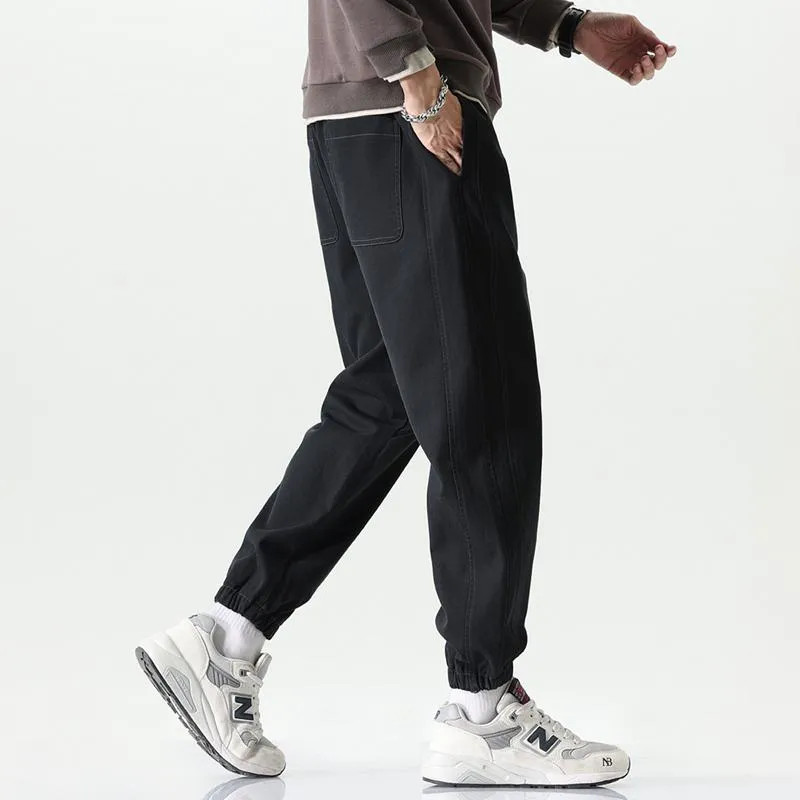 Versatile Tapered Elasticity Elastic Waist Casual Loose Fit Pants