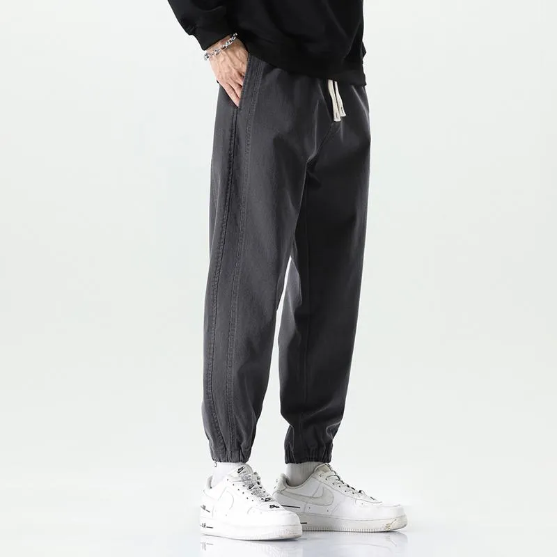 Versatile Tapered Elasticity Elastic Waist Casual Loose Fit Pants