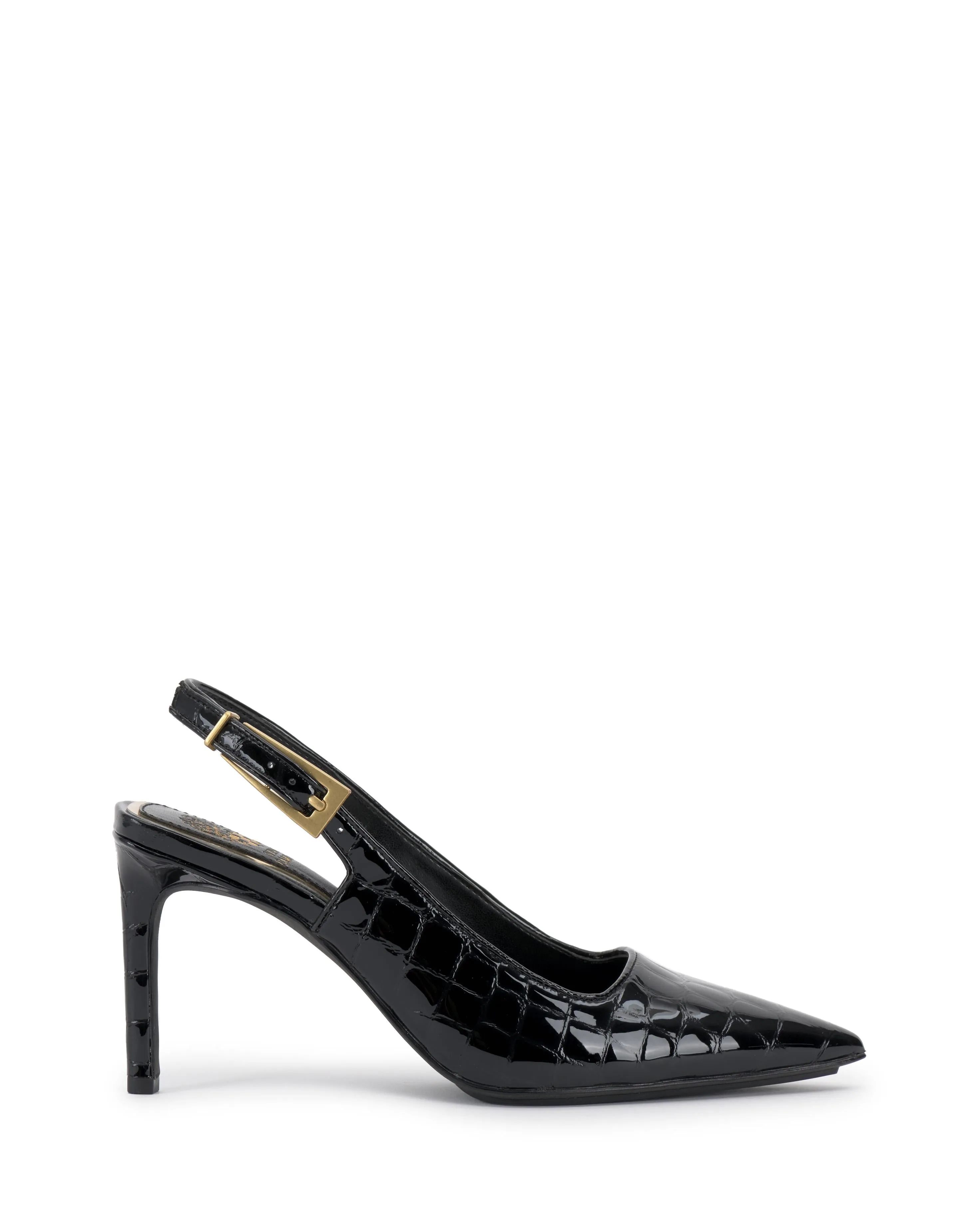 Vince Camuto BRENDIE BLACK/GLOSSY CROCO PATENT LE