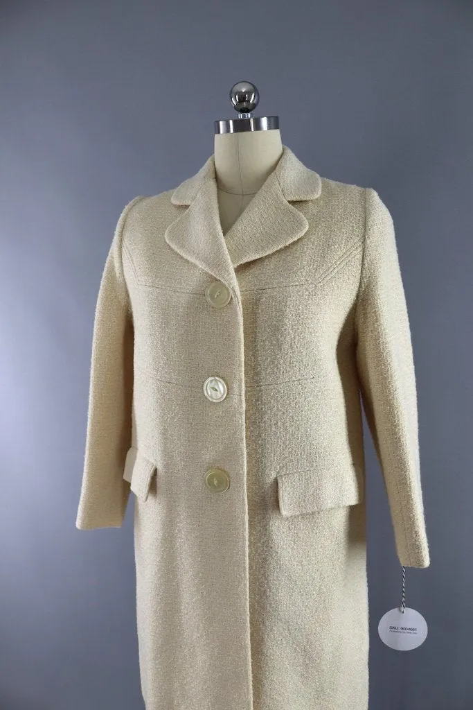 Vintage Ivory Winter Coat