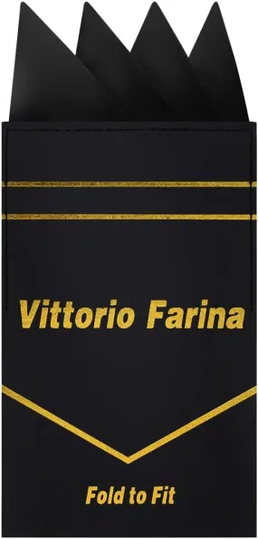 Vittorio Farina Men's Pre-Folded Pocket Square: Four-Point