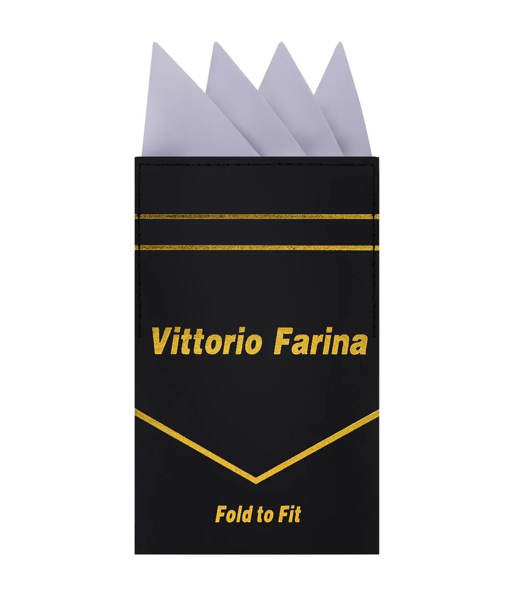 Vittorio Farina Men's Pre-Folded Pocket Square: Four-Point