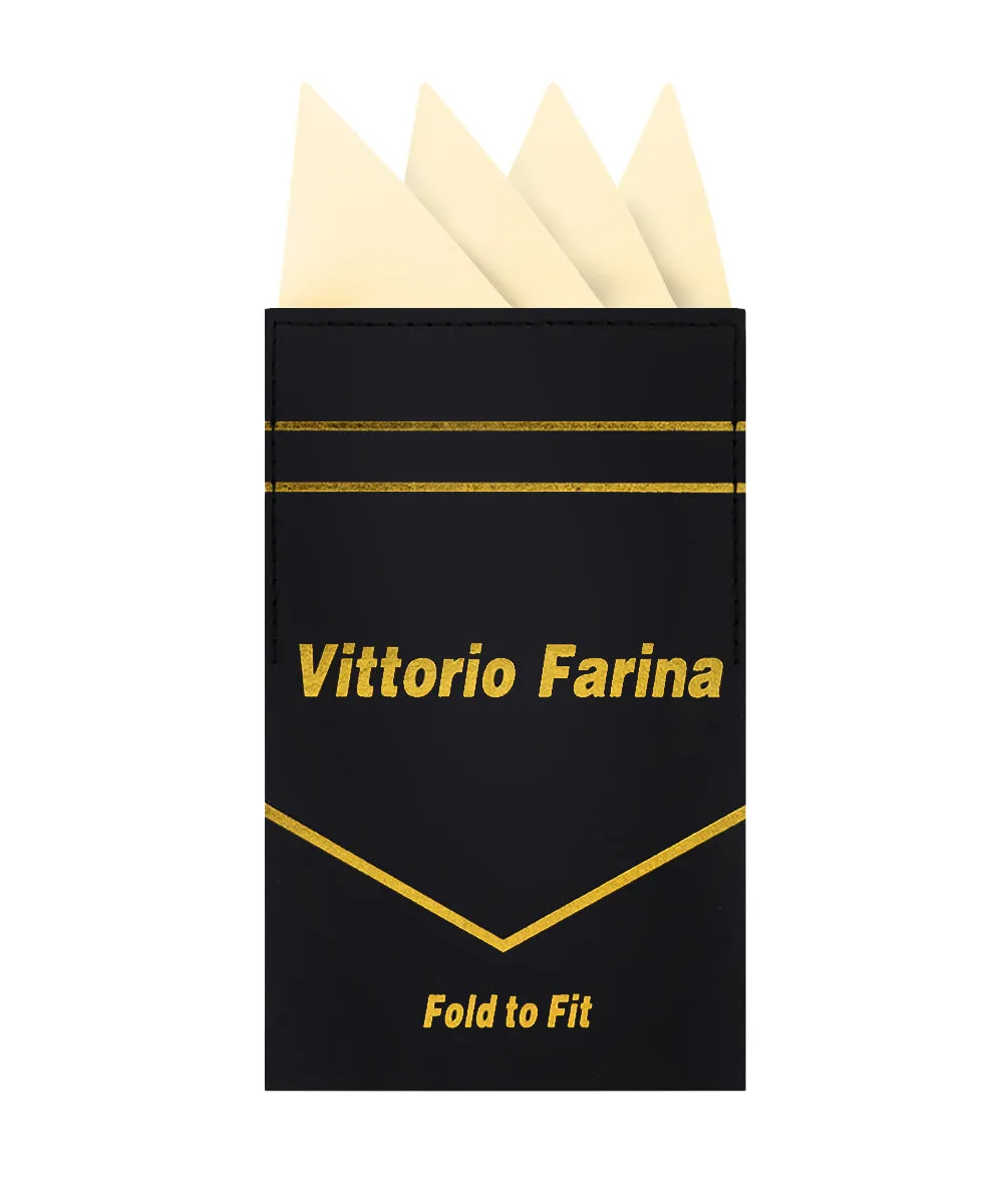 Vittorio Farina Men's Pre-Folded Pocket Square: Four-Point