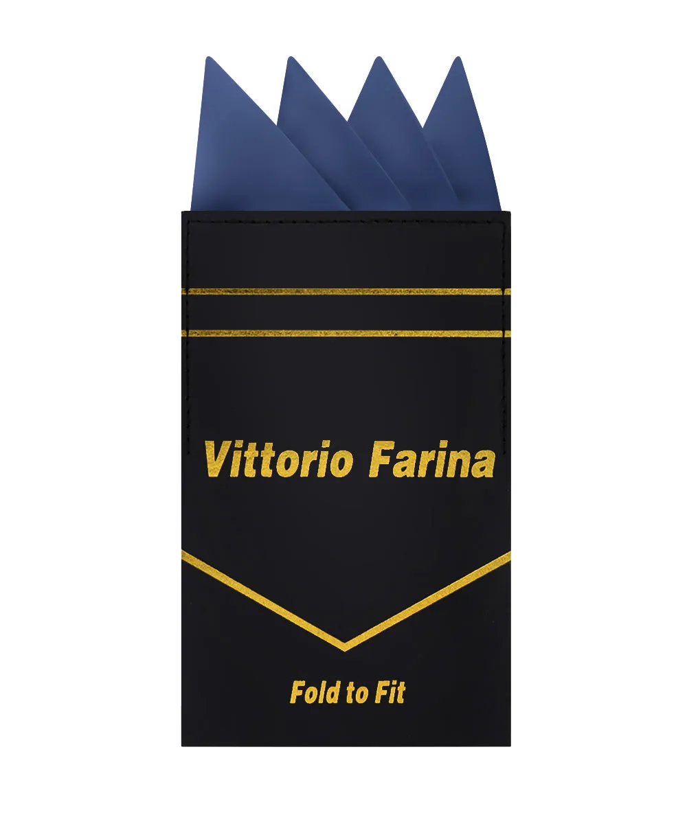 Vittorio Farina Men's Pre-Folded Pocket Square: Four-Point