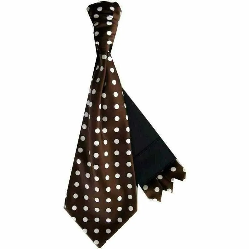 Vittorio Farina Men's Pretied Navy and White Dot Polka Dot Cravat & Pocket Square