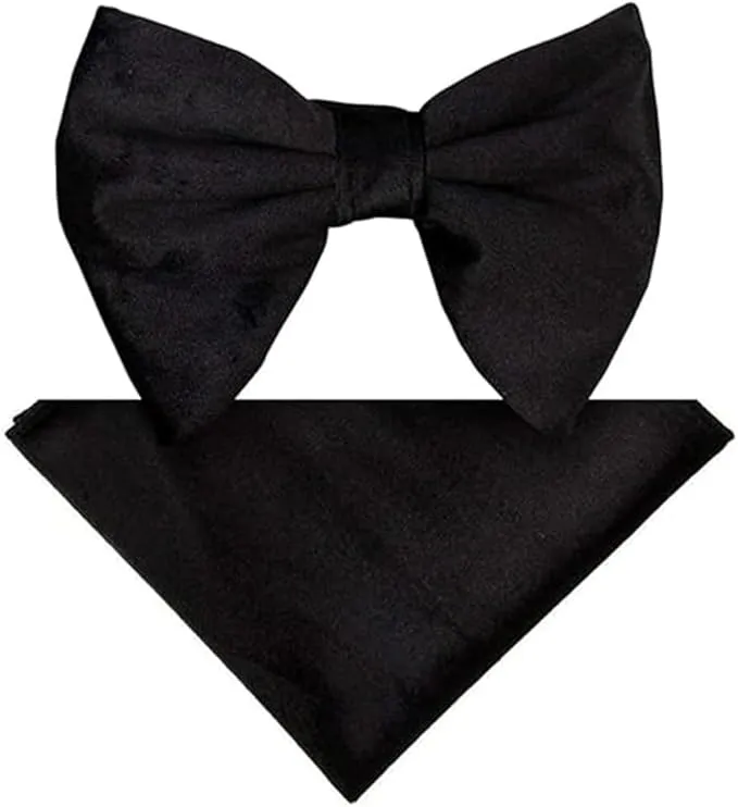 Vittorio Farina Men's Velvet Teardrop Bow Tie & Pocket Square in Gift Box