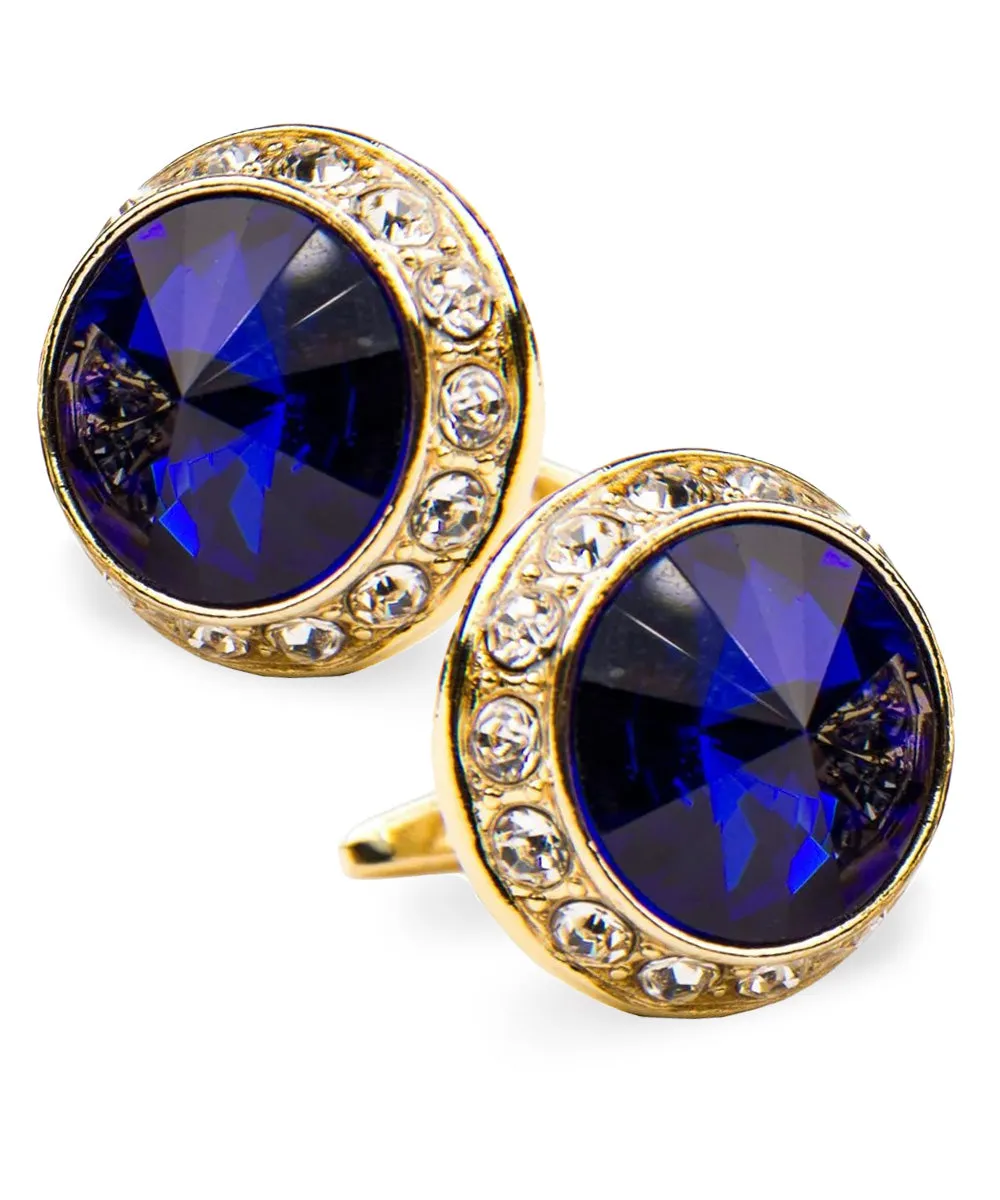 Vittorio Vico Large Bling Colorstone Cufflinks: CL15XX Series