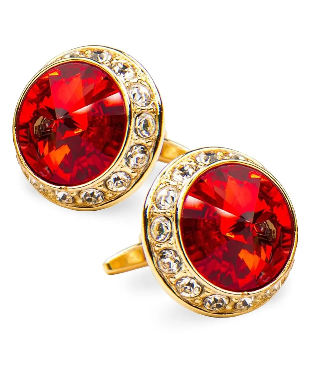 Vittorio Vico Large Bling Colorstone Cufflinks: CL15XX Series