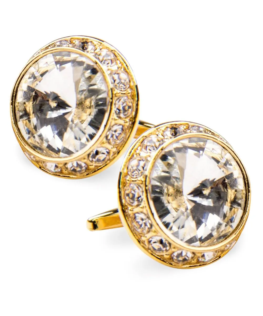 Vittorio Vico Large Bling Colorstone Cufflinks: CL15XX Series