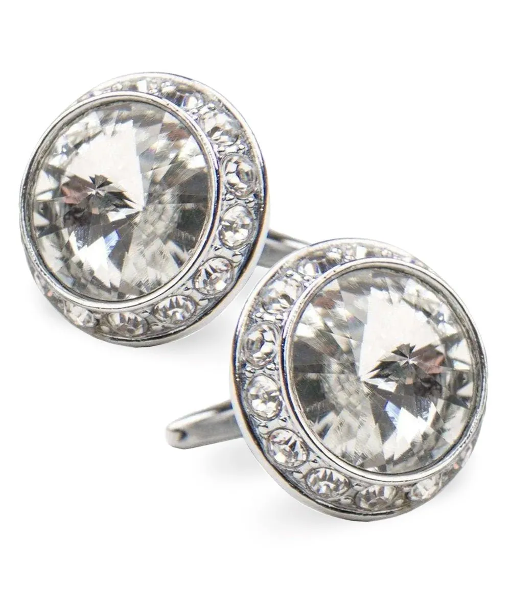 Vittorio Vico Large Bling Colorstone Cufflinks: CL15XX Series