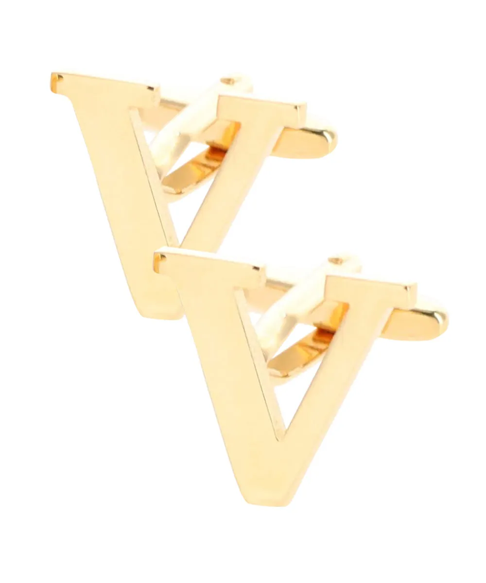 Vittorio Vico Plain Initial Cufflinks in Gift Box